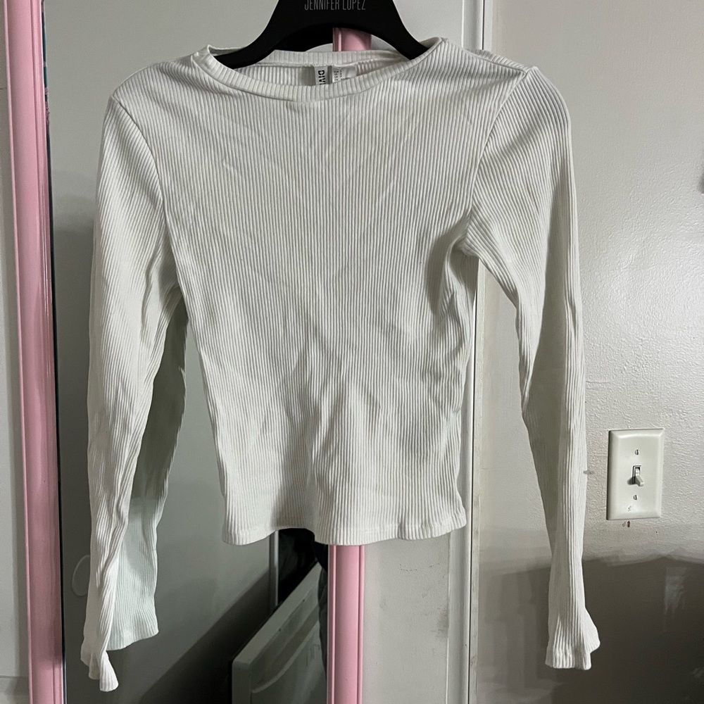 White long sleeve slim fit